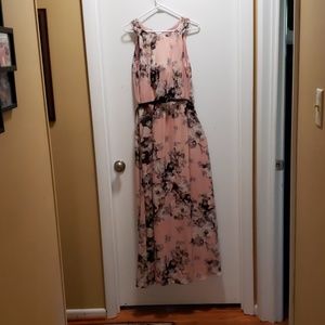 Pink flowered dress